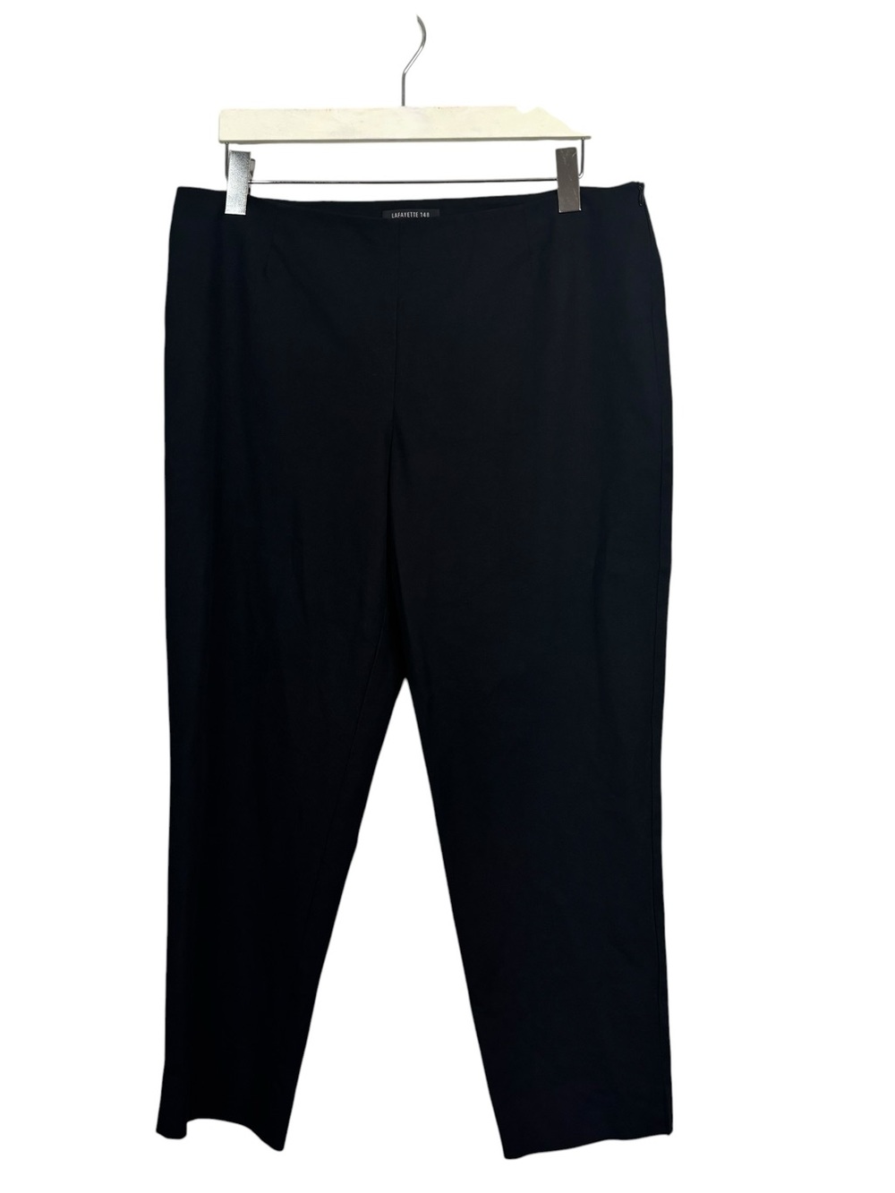 Lafayette 148 New York women’s cropped Bleeker pants black cotton blend size 14